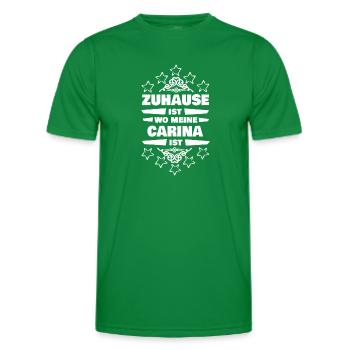 Girlfriend Carina - Men's Functional T-Shirt - kelly green - Front - AI Model Male 178 dark (178cm)