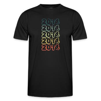 2014 - T-shirt sport Homme - noir - Devant - AI Model Male 178 dark (178cm)