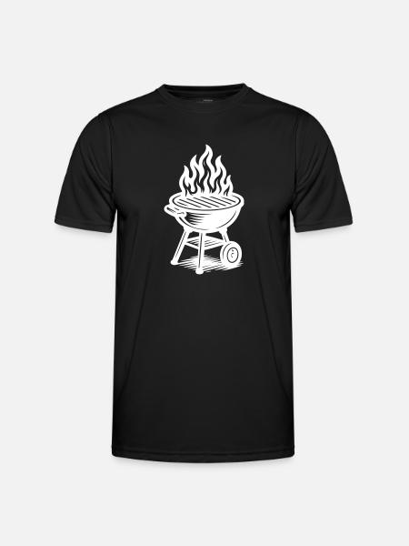Grill Fire Grilling - Men's Functional T-Shirt - black