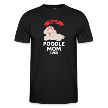 Pudel Pudel Mama Pudel Geschenk - Männer Funktions-T-Shirt - Schwarz - Vorne - AI Model Male 178 dark (178cm)