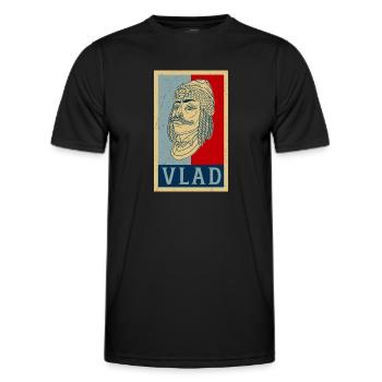 Vlad Tepes Dracula Vampir Rumänien Spruch - Männer Funktions-T-Shirt - Schwarz - Vorne - AI Model Male 178 dark (178cm)