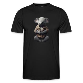 Koala Monk - Men's Functional T-Shirt - black - Front - AI Model Male 178 dark (178cm)