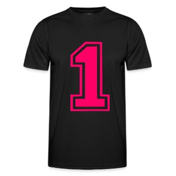 1 - Männer Funktions-T-Shirt - Schwarz - Vorne - AI Model Male 178 dark (178cm)