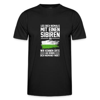 Nowosibirsk Russland Sibire Sibirien - Männer Funktions-T-Shirt - Schwarz - Vorne - AI Model Male 178 dark (178cm)