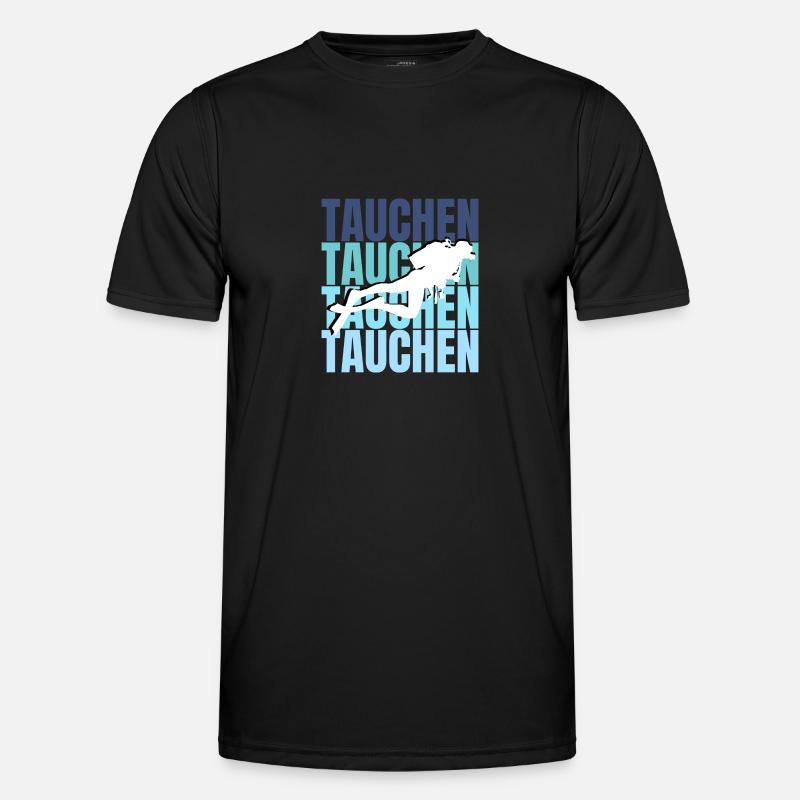 Diving Adventure: Exploring the Depths, Experiencing Freedom Men's Functional T-Shirt