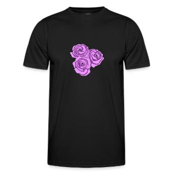 Roses roses pour octobre rose - T-shirt sport Homme - noir - Devant - AI Model Male 178 dark (178cm)