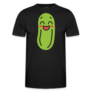 concombre - T-shirt sport Homme - noir - Devant - AI Model Male 178 dark (178cm)