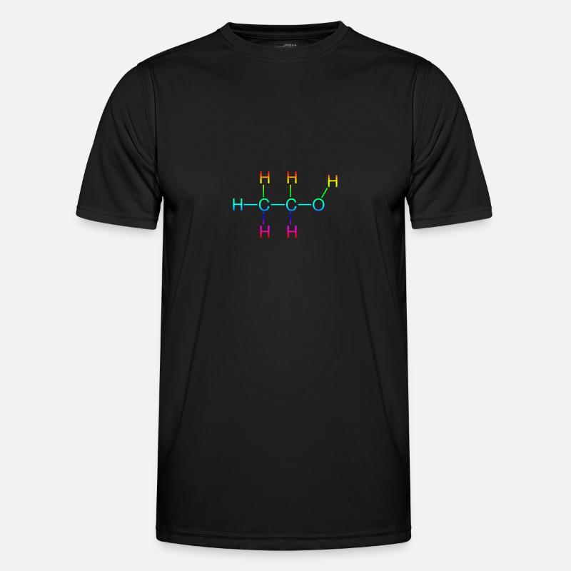 Ethanol Alcohol structural formula Men's Functional T-Shirt