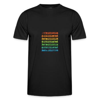 Chemin de fer conducteurs de trains miniatures - T-shirt sport Homme - noir - Devant - AI Model Male 178 dark (178cm)