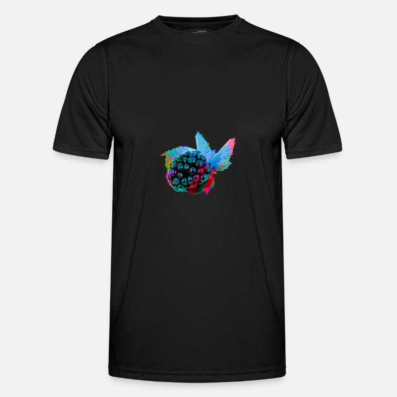 brombeere,blau,pop-art,blau,malerei,pink,graffiti Männer Funktions-T-Shirt