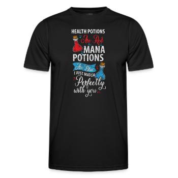 Sagesse des signes d’alchimie - T-shirt sport Homme - noir - Devant - AI Model Male 178 dark (178cm)