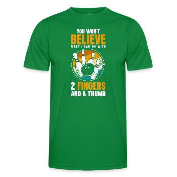 Bowling Sports Player - Men's Functional T-Shirt - kelly green - Front - AI Model Male 178 dark (178cm)