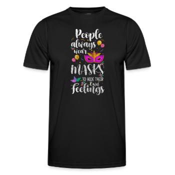 Party Unbekannt Schutz - Männer Funktions-T-Shirt - Schwarz - Vorne - AI Model Male 178 dark (178cm)