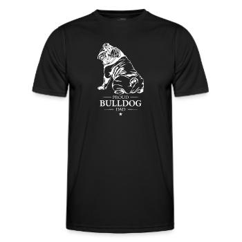 Bulldog Dad English Bulldog Dogs Wilsigns - Men's Functional T-Shirt - black - Front - AI Model Male 178 dark (178cm)