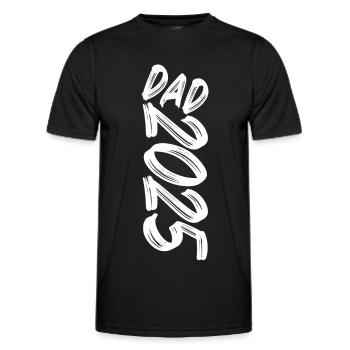 Dad 2025 - Männer Funktions-T-Shirt - Schwarz - Vorne - AI Model Male 178 dark (178cm)