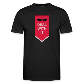 Flag Traitez-le - T-shirt sport Homme - noir - Devant - AI Model Male 178 dark (178cm)