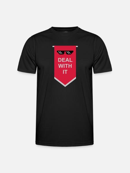 Flag Traitez-le - T-shirt sport Homme - noir