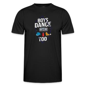 Breakdance Music Breaking BBoy Bgirl - Men's Functional T-Shirt - black - Front - AI Model Male 178 dark (178cm)