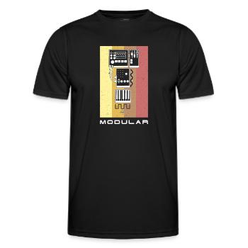 Synthesizer Synth Keyboard Elektronische Musiker - Männer Funktions-T-Shirt - Schwarz - Vorne - AI Model Male 178 dark (178cm)