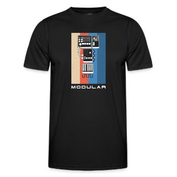 Synthesizer Synth Keyboard Elektronische Musiker - Männer Funktions-T-Shirt - Schwarz - Vorne - AI Model Male 178 dark (178cm)