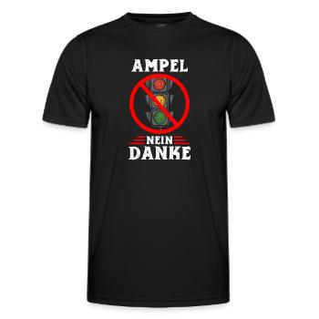 Ampel #Rücktritt der Regierung - Männer Funktions-T-Shirt - Schwarz - Vorne - AI Model Male 178 dark (178cm)