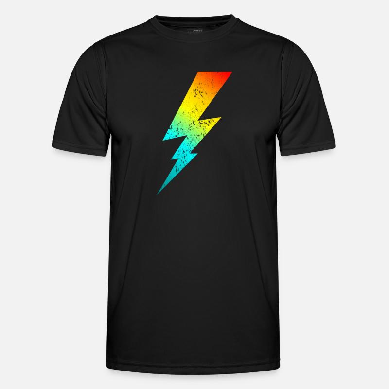80s bolt lighting classic - Men's Functional T-Shirt - black