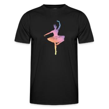 Ballet Silhouette - Men's Functional T-Shirt - black - Front - AI Model Male 178 dark (178cm)