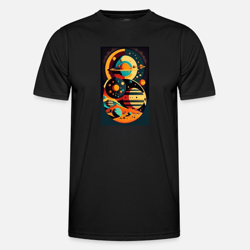 Solar System | Planets | Space | Star - Men's Functional T-Shirt - black