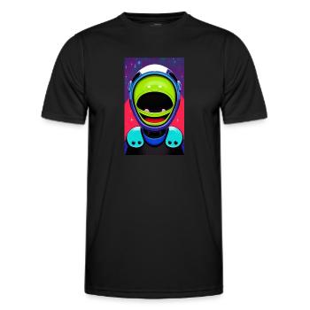 Alien | UFO | Spaceship | UAP | alien - Men's Functional T-Shirt - black - Front - AI Model Male 178 dark (178cm)