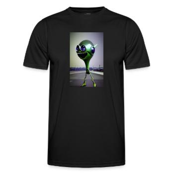Alien | UFO | Spaceship | UAP | alien - Men's Functional T-Shirt - black - Front - AI Model Male 178 dark (178cm)
