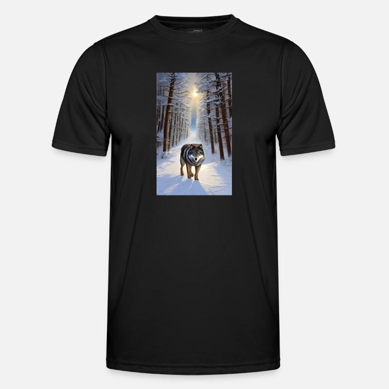 Wolf | Predator | Dog | Mystical - Men's Functional T-Shirt - black