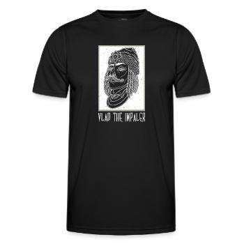 Vampir Balkan Vlad Tepes Rumänien Impaler - Männer Funktions-T-Shirt - Schwarz - Vorne - AI Model Male 178 dark (178cm)