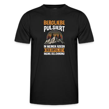 Bergsteiger Wandern Wanderer Klettern Bergsteigen - Männer Funktions-T-Shirt - Schwarz - Vorne - AI Model Male 178 dark (178cm)
