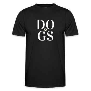 Dogs Dog Dog Dog Dog Person - Men's Functional T-Shirt - black - Front - AI Model Male 178 dark (178cm)