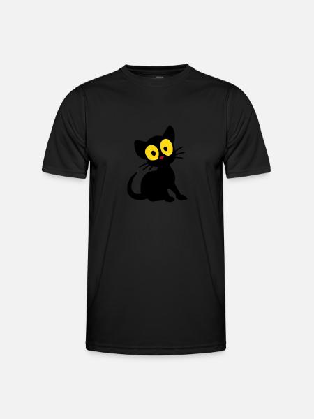 Kitten Georgie - Men's Functional T-Shirt - black
