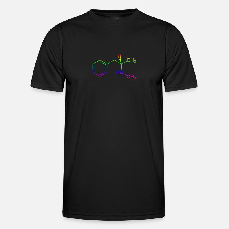 Methamphetamine Crystal Meth structural formula Men's Functional T-Shirt