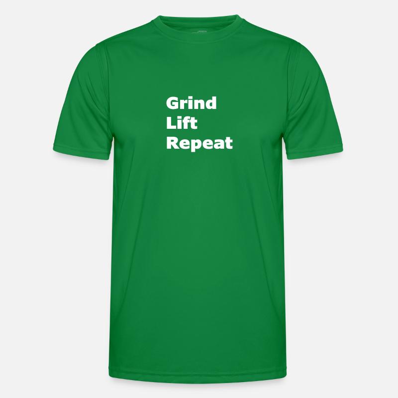 Grind lift repeat Men's Functional T-Shirt