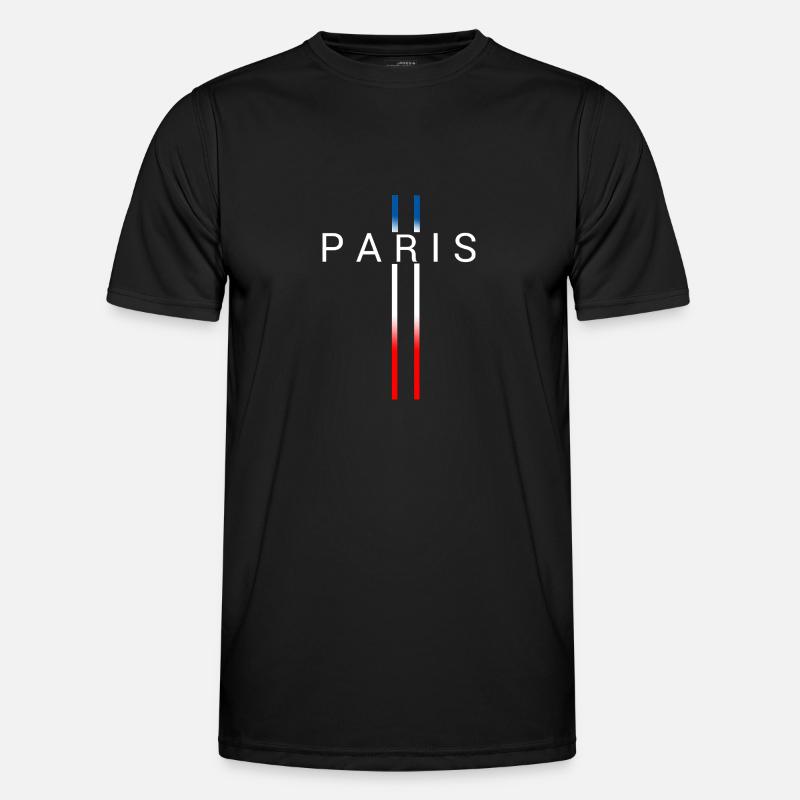 FRANKREICH - Männer Funktions-T-Shirt - Schwarz