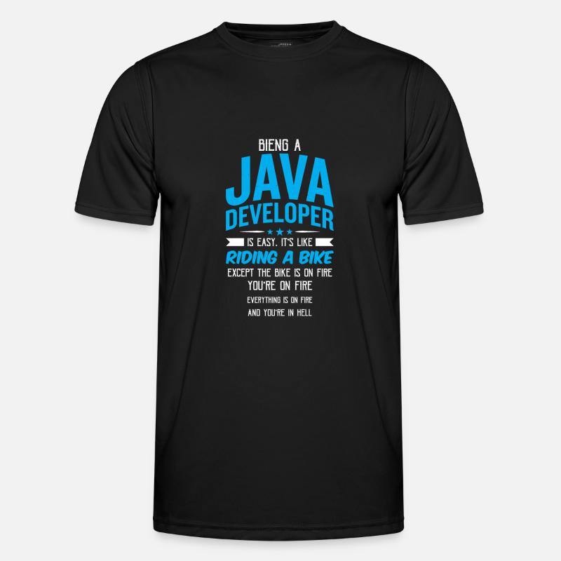 Java Developer - Männer Funktions-T-Shirt - Schwarz
