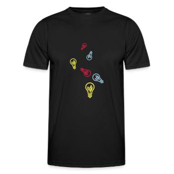 Light bulb icon - Men's Functional T-Shirt - black - Front - AI Model Male 178 dark (178cm)