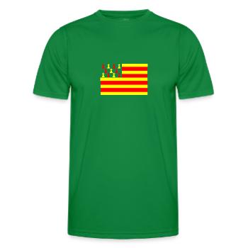 drapeau breton catalan - T-shirt sport Homme - vert - Devant - AI Model Male 178 dark (178cm)