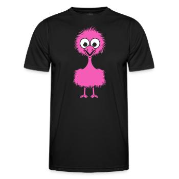 Strauß - Männer Funktions-T-Shirt - Schwarz - Vorne - AI Model Male 178 dark (178cm)