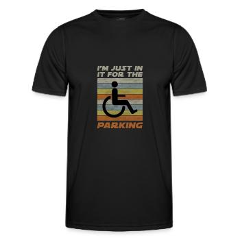 Handicap Fauteuil roulant Handicap Cadeau Handicap - T-shirt sport Homme - noir - Devant - AI Model Male 178 dark (178cm)