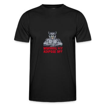 Bodybuilding Muskelaufbau Fettabbau ohne Limit - Männer Funktions-T-Shirt - Schwarz - Vorne - AI Model Male 178 dark (178cm)