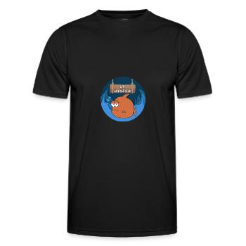 Drôle de poisson épais - OLLE PIMMELBIRNE - T-shirt sport Homme - noir - Devant - AI Model Male 178 dark (178cm)