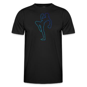 Kickboxing Kickboxing Kickboxer Kickboxing Femmes - T-shirt sport Homme - noir - Devant - AI Model Male 178 dark (178cm)