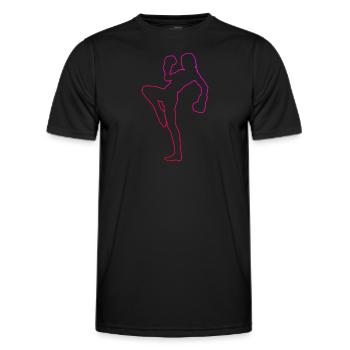 Kickboxer Kickboxing Women Men's Kickboxing - Men's Functional T-Shirt - black - Front - AI Model Male 178 dark (178cm)