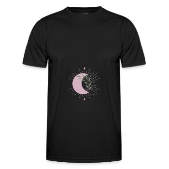 Purple Moon - Männer Funktions-T-Shirt - Schwarz - Vorne - AI Model Male 178 dark (178cm)