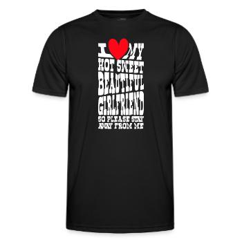 Ich Liebe Meine Freundin Paare Freund Geschenkidee - Männer Funktions-T-Shirt - Schwarz - Vorne - AI Model Male 178 dark (178cm)