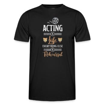 Bühne Drama Oper Broadway - Männer Funktions-T-Shirt - Schwarz - Vorne - AI Model Male 178 dark (178cm)